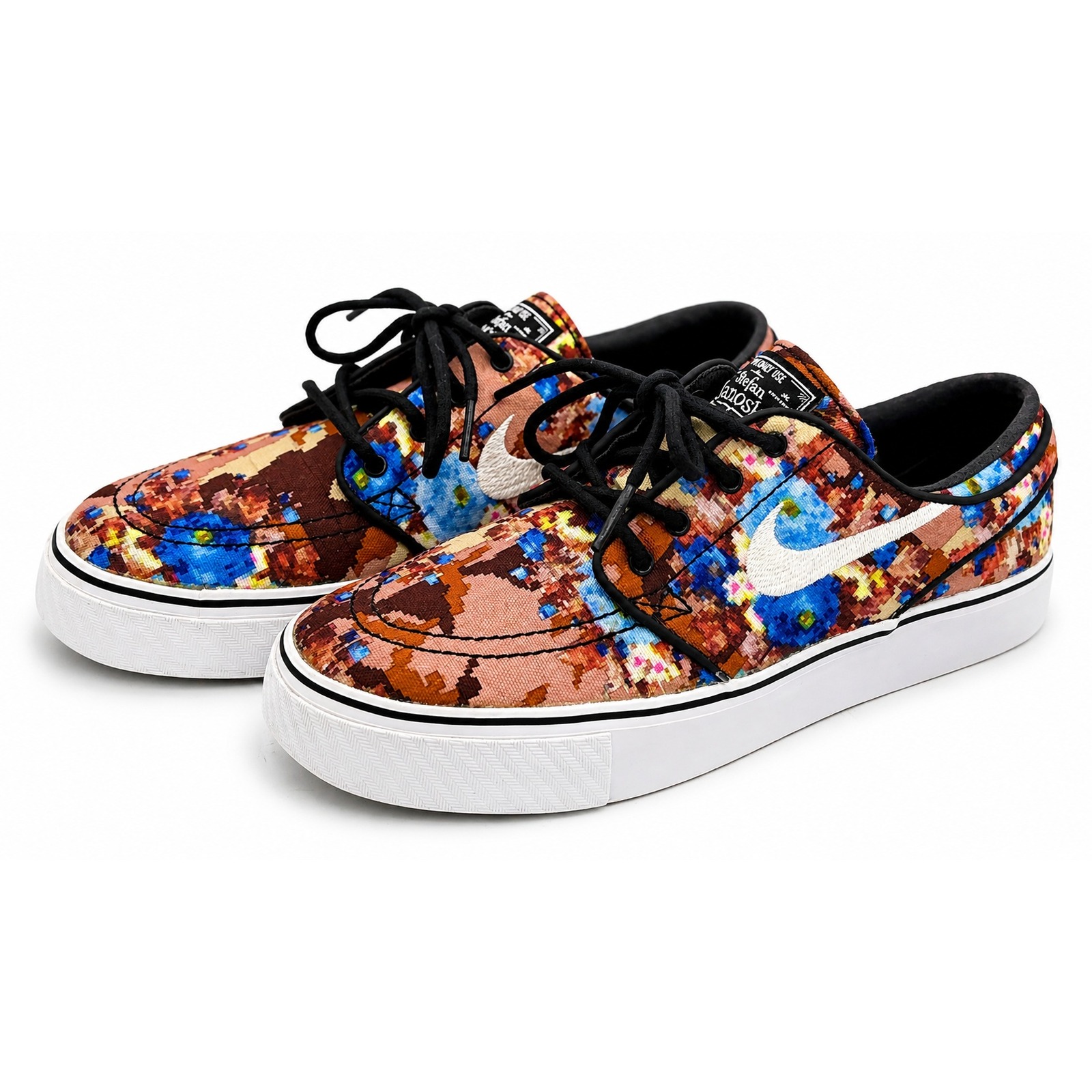 Nike Sb Stefan Janoski Zoom Digi Floral Blue Men's 5 Women's 6.5 Skate Shoes